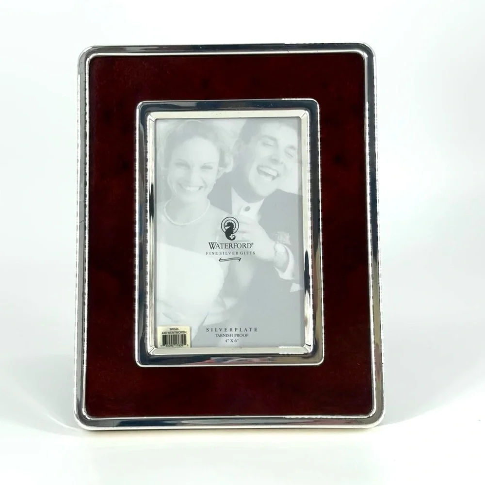 Waterford Wentworth Fine Silver Plate Mahogany Picture Fame